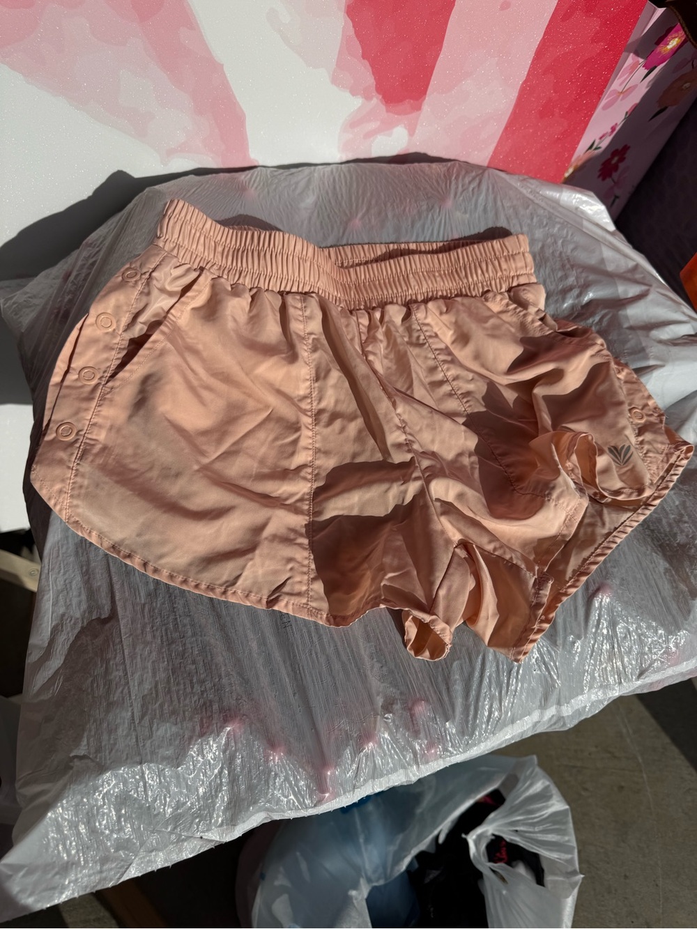 Forever 21 Peach Elastic Waist Athletic Shorts